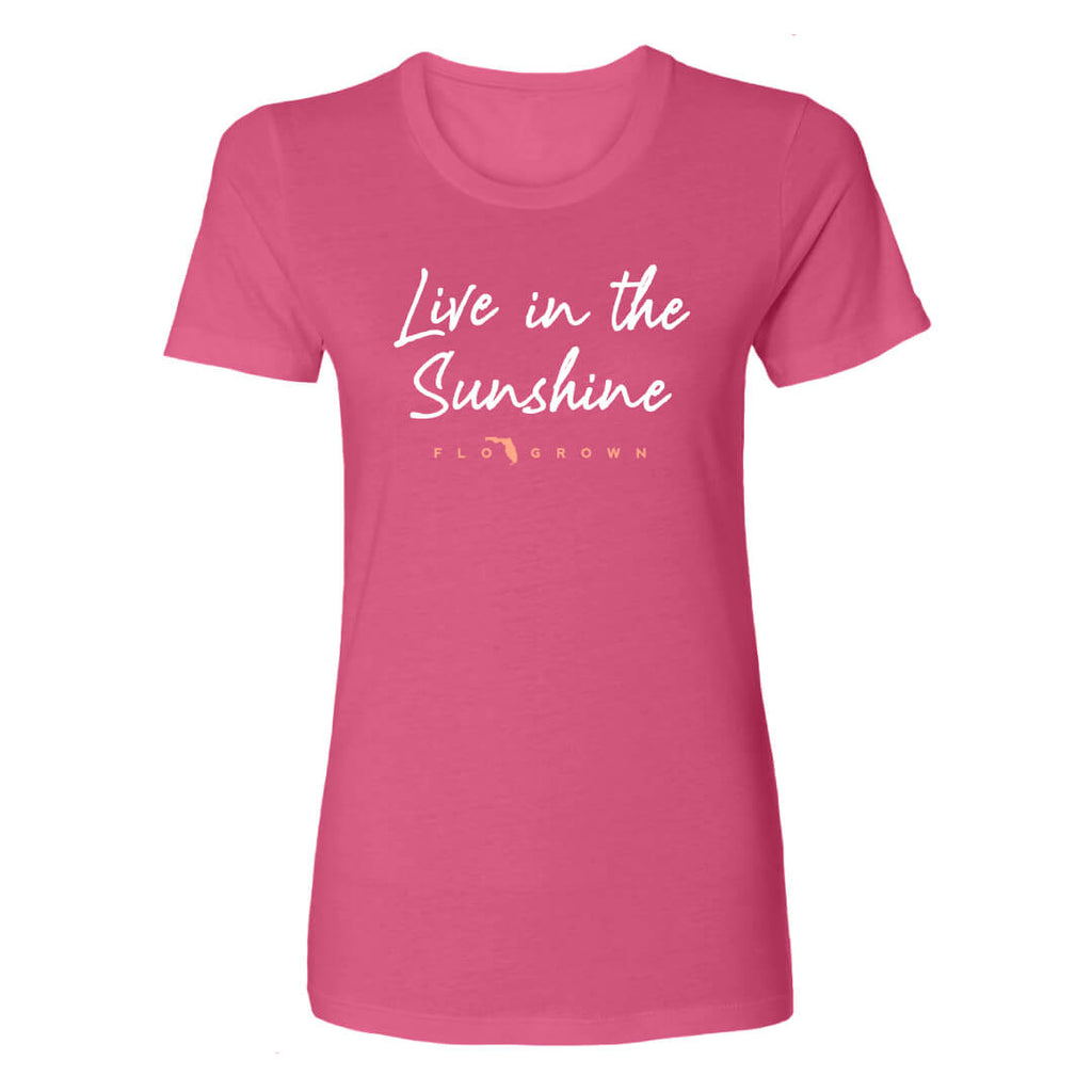 Live in the Sunshine Womens Tee Hoodie, Sweatshirt | CoreVibeTees.com (Image 1)