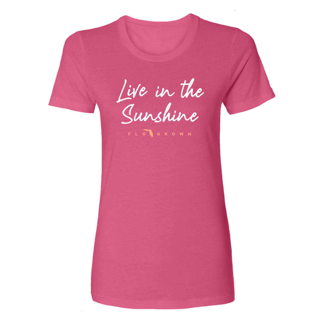 Live in the Sunshine Womens Tee Hoodie, Sweatshirt | CoreVibeTees.com (Image 1)