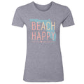 Beach Happy State Fitted Women's Tee Hoodie, Sweatshirt | CoreVibeTees.com (Image 1)