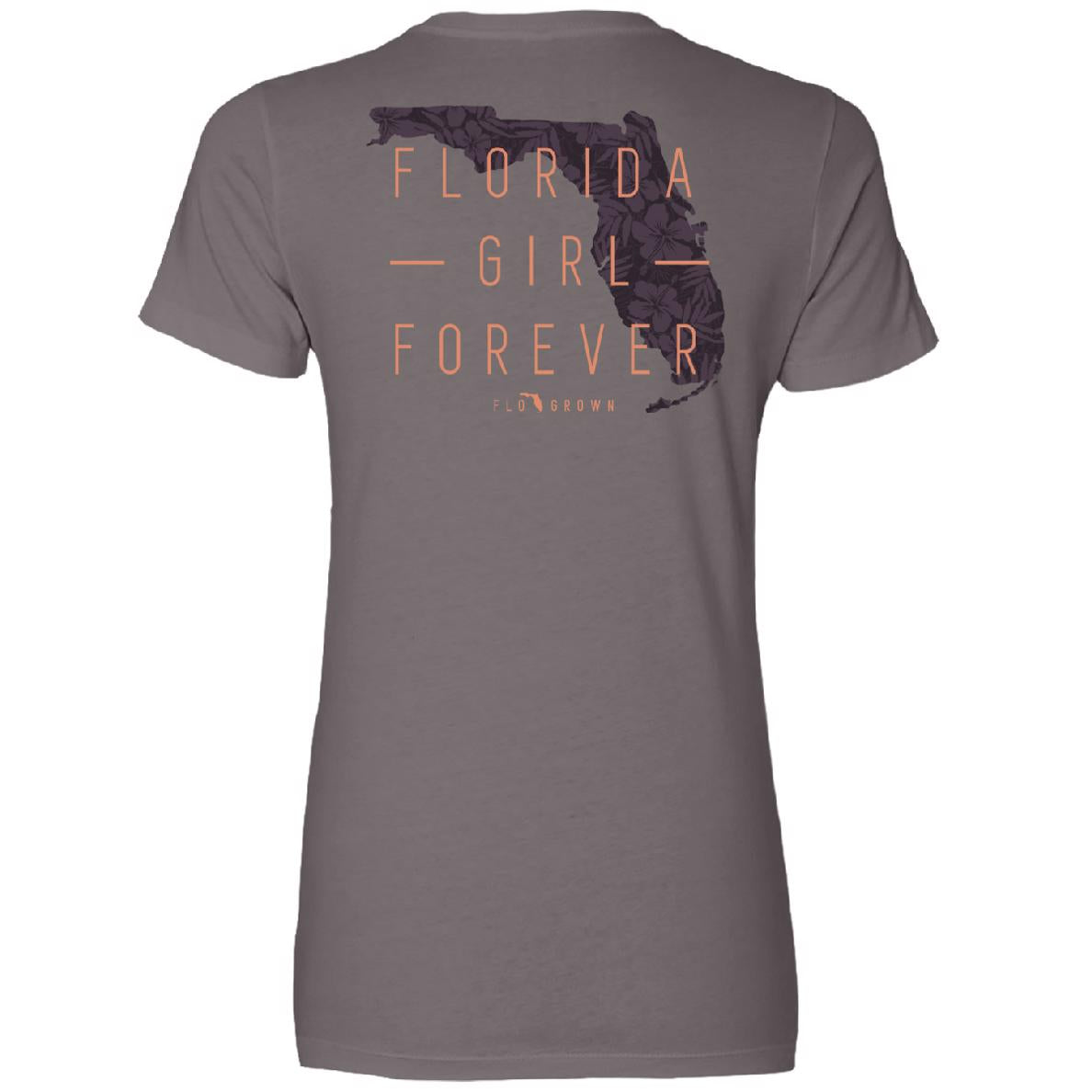 Florida Girl Floral Fitted Women's Tee Hoodie, Sweatshirt | CoreVibeTees.com (Image 1)