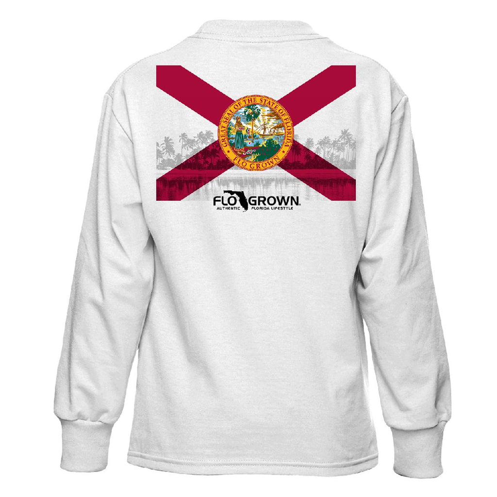 Flag Beach Youth Long Sleeve Tee Hoodie, Sweatshirt | CoreVibeTees.com (Image 1)