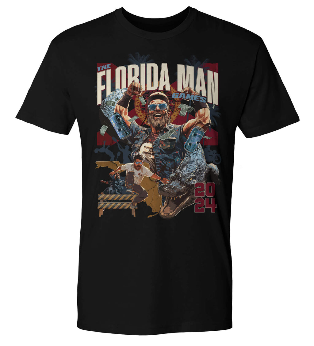 The Florida Man Games Game Time Black Tee Hoodie, Sweatshirt | CoreVibeTees.com