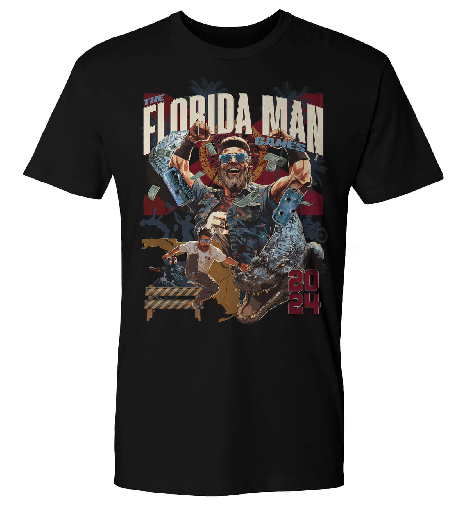 The Florida Man Games Game Time Black Tee Hoodie, Sweatshirt | CoreVibeTees.com