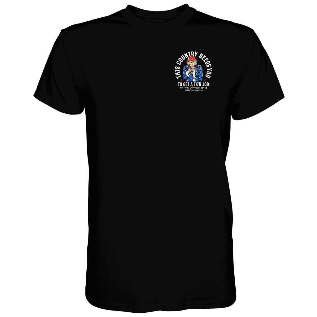 Uncle Sam: This Country Needs You To Get A Fk'n Job Men's T-Shirt Hoodie, Sweatshirt | CoreVibeTees.com (Image 2)