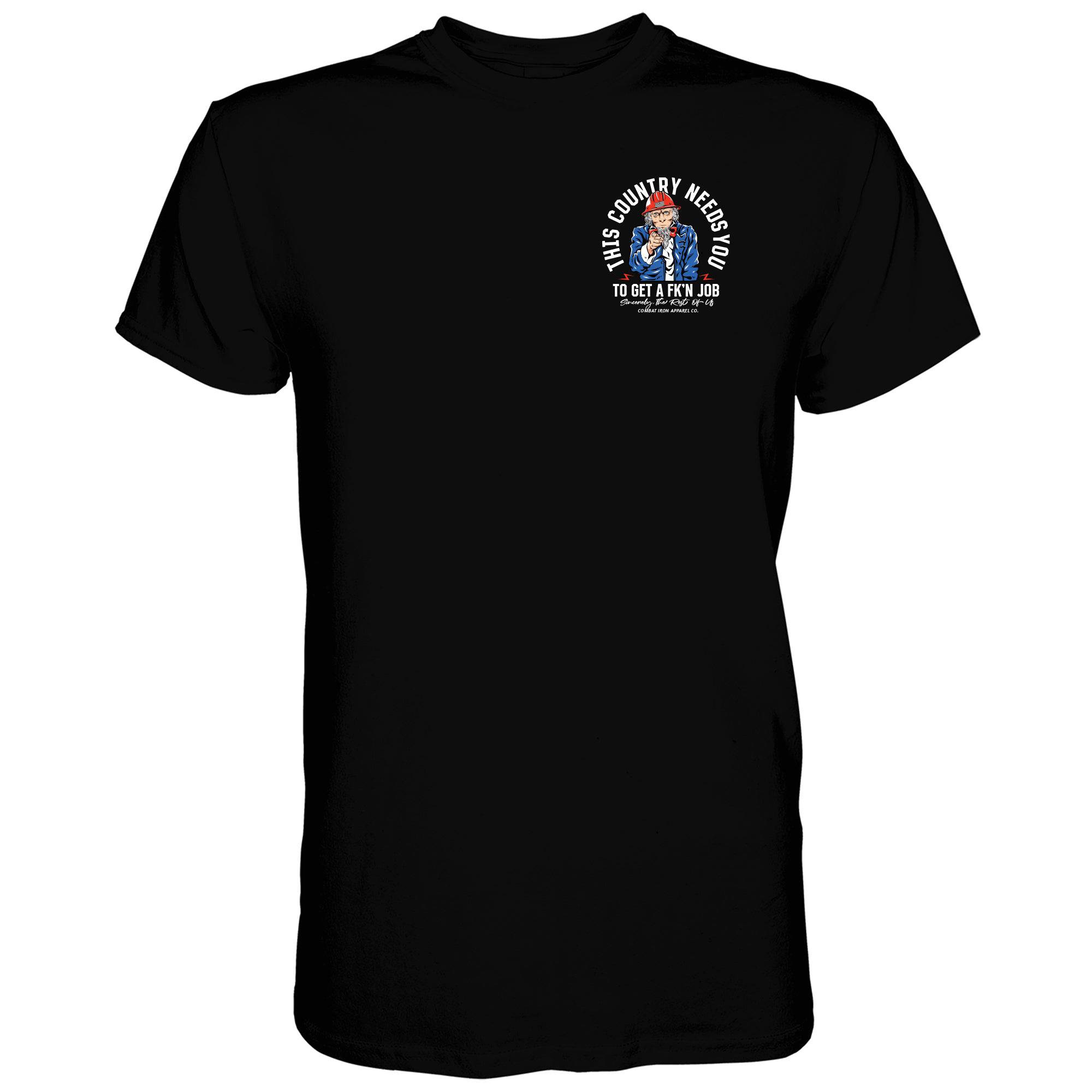 Uncle Sam: This Country Needs You To Get A Fk'n Job Men's T-Shirt Hoodie, Sweatshirt | CoreVibeTees.com (Image 2)