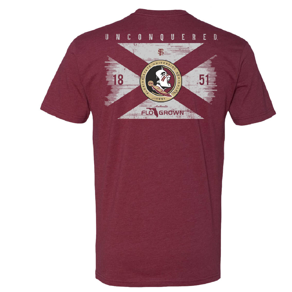 Florida State Seminoles Washed Flag Tee Hoodie, Sweatshirt | CoreVibeTees.com (Image 1)
