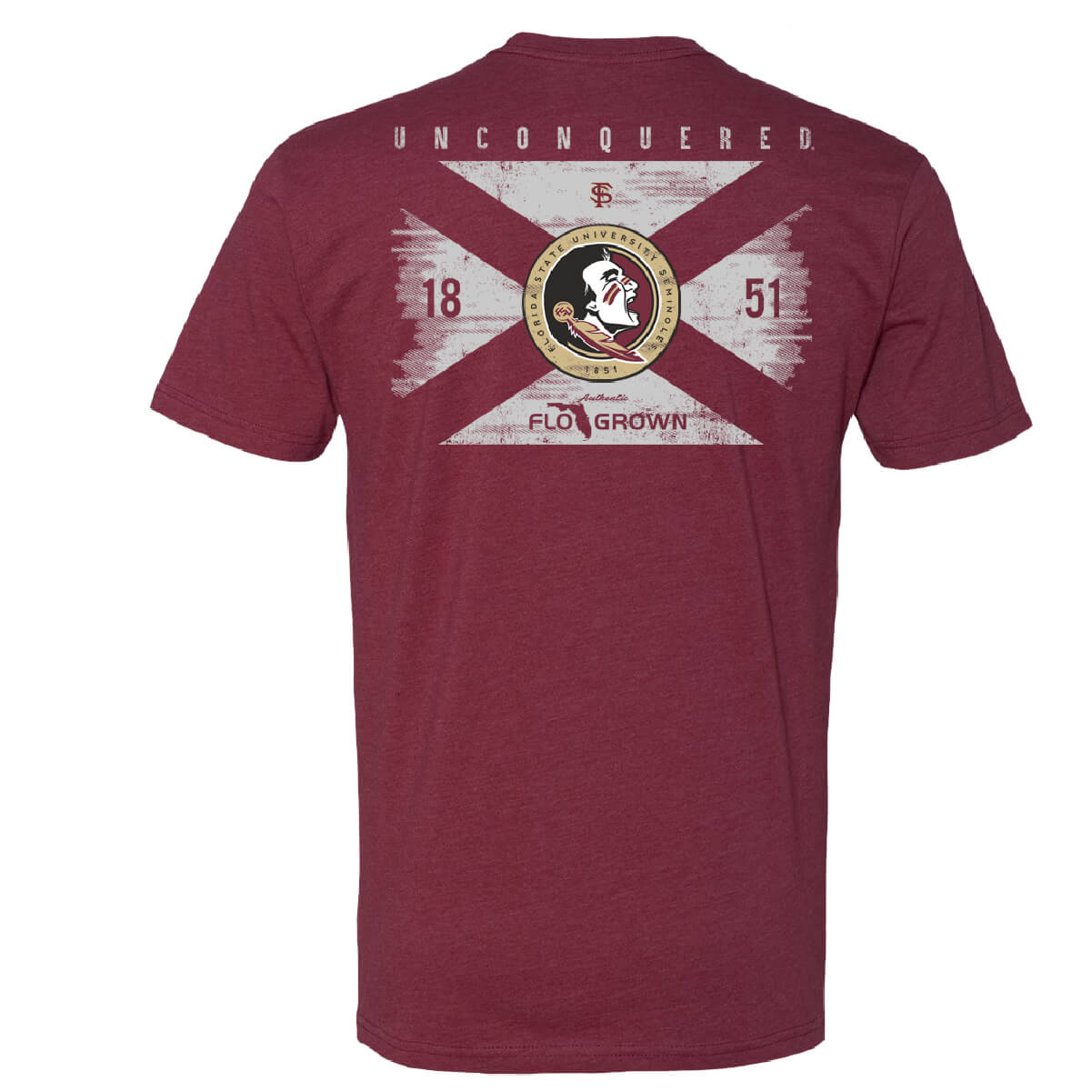 Florida State Seminoles Washed Flag Tee Hoodie, Sweatshirt | CoreVibeTees.com (Image 1)