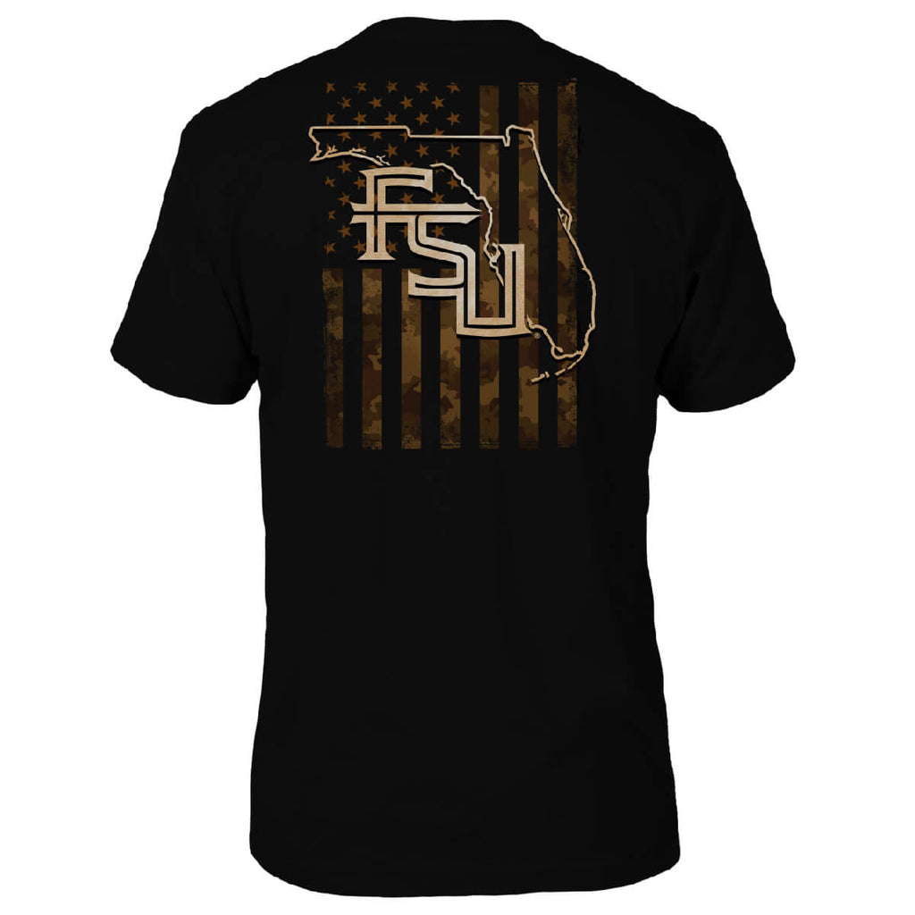 Florida State Seminoles Camo Flag Tee Hoodie, Sweatshirt | CoreVibeTees.com (Image 1)