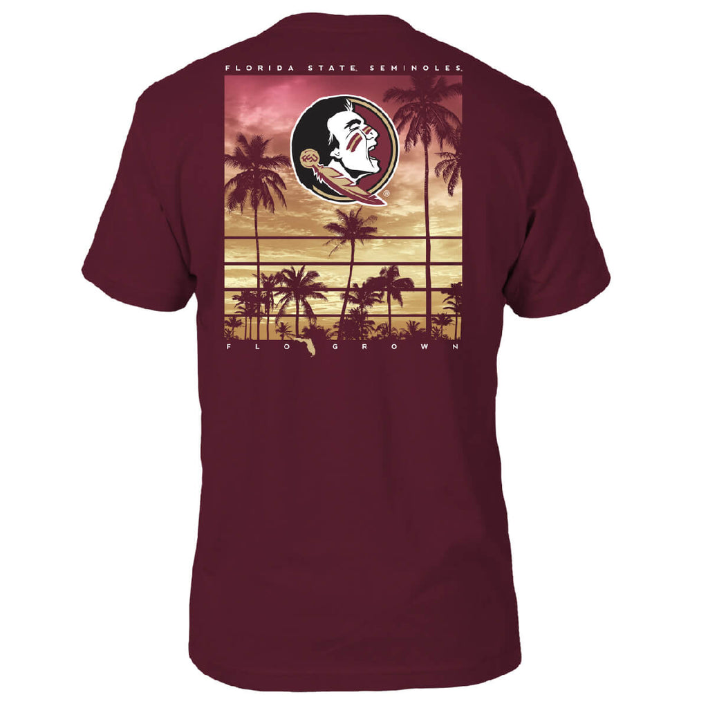 Florida State Seminoles Cardinal Sunset Poster Tee Hoodie, Sweatshirt | CoreVibeTees.com (Image 1)