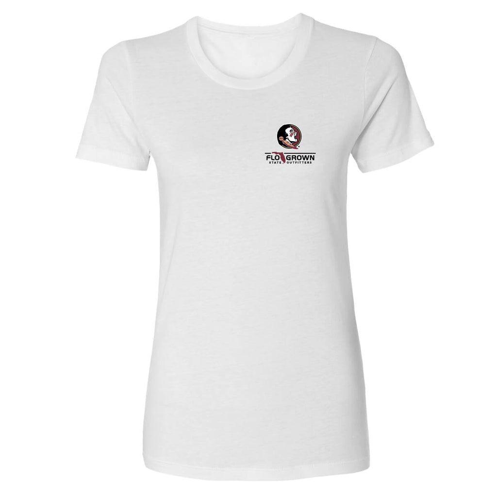 Florida State Seminoles Vintage Flag Fitted Women's Tee Hoodie, Sweatshirt | CoreVibeTees.com (Image 2)