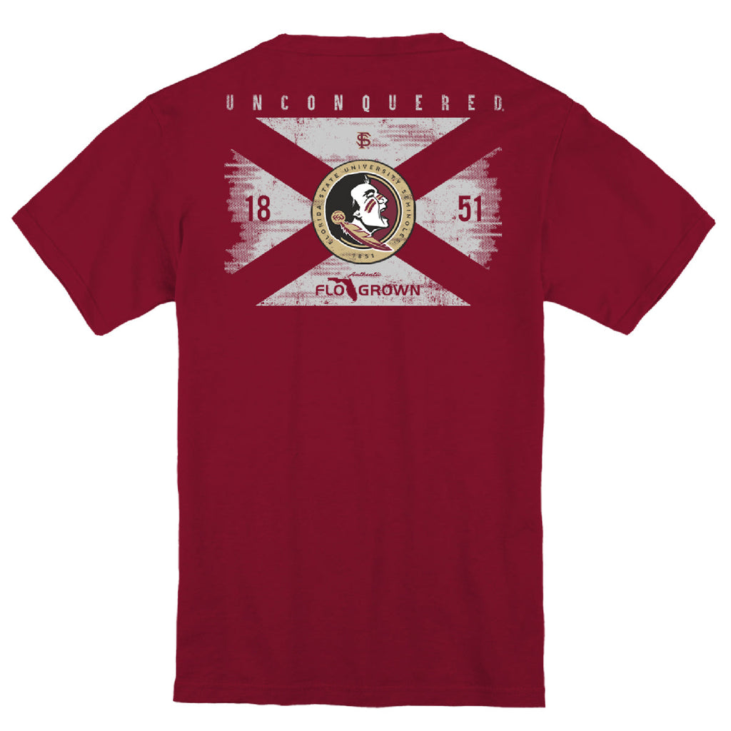 Florida State Seminoles Washed Flag Youth Tee Hoodie, Sweatshirt | CoreVibeTees.com (Image 1)