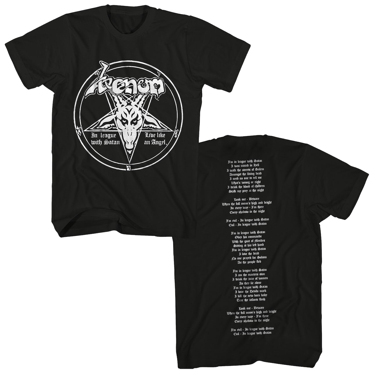 Venom In League With Satan T-Shirt Hoodie, Sweatshirt | CoreVibeTees.com (Image 1)