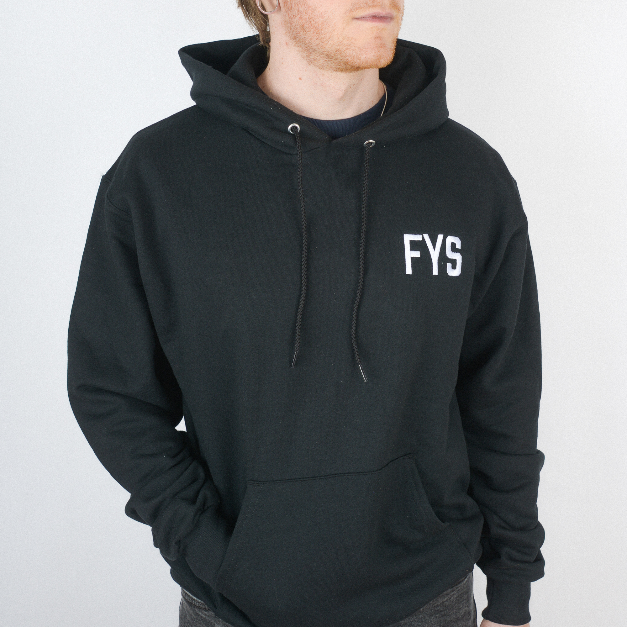 Four Year Strong - Embroidered Logo Hoodie (Black) T-Shirts, Sweatshirt | CoreVibeTees.com (Image 1)