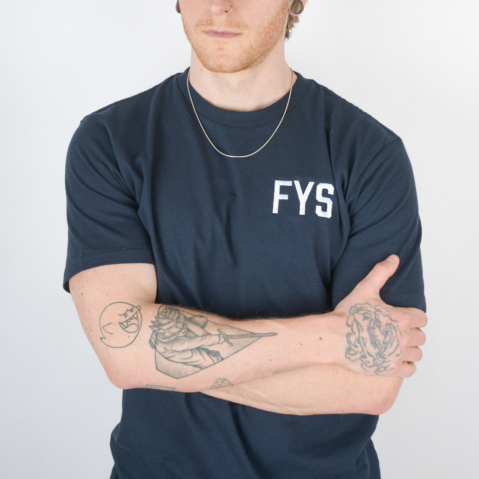 Four Year Strong - Embroidered Logo Shirt (Navy) Hoodie, Sweatshirt | CoreVibeTees.com (Image 1)