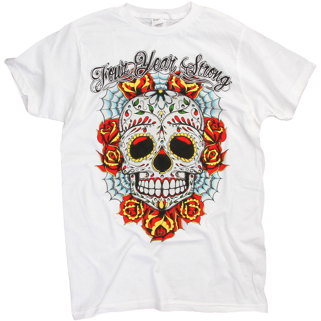 Four Year Strong - Sugar Skull White T-Shirt Hoodie, Sweatshirt | CoreVibeTees.com