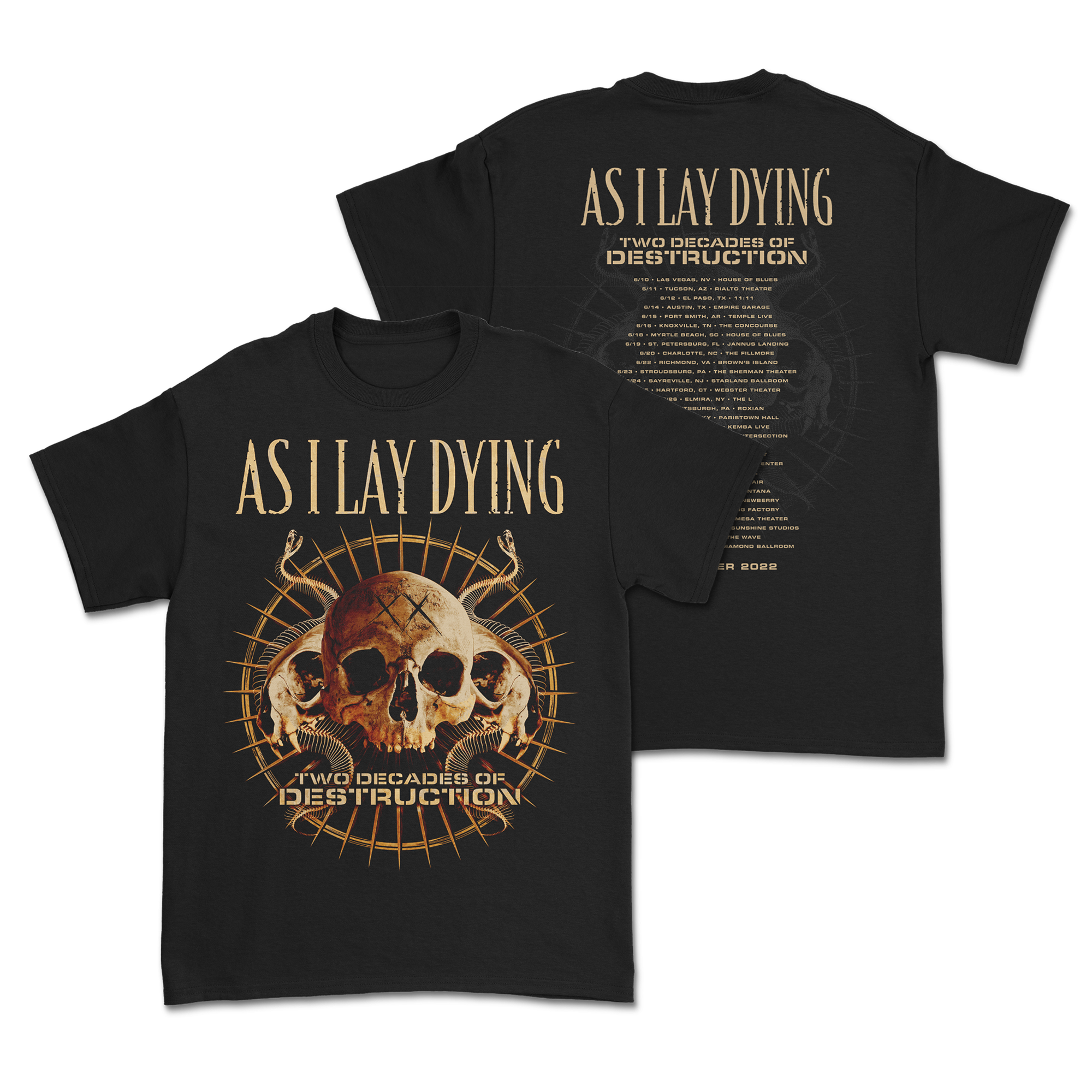 As I Lay Dying - Tour T-Shirt Hoodie, Sweatshirt | CoreVibeTees.com (Image 1)