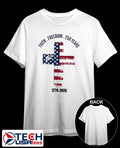 Faith Freedom 250 years 1776-2026 United States of America cross flag shirt