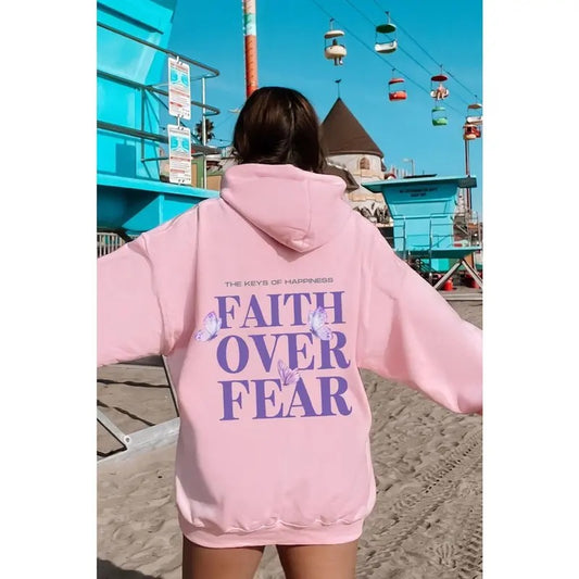 Faith Over Fear Christian Hoodie for Women Trendy Jesus Tshirt Bible Verse Aesthetic Y2K  T-shirt, sweater and Hoodie