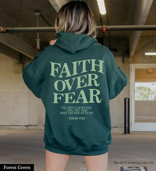 Faith Over Fear Jesus Hoodie Christian Hoodie Christian Sweatshirt Aesthetic Hoodie Trendy Hoodie Trendy Clothes Aesthetic  T-shirt, sweater and Hoodie