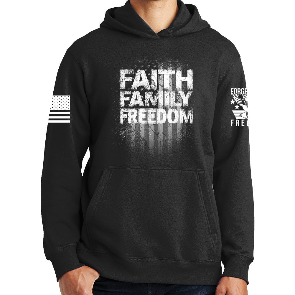 Faith Family Freedom Hoodie Style001 T-Shirts, Sweatshirt | CoreVibeTees.com (Image 1)