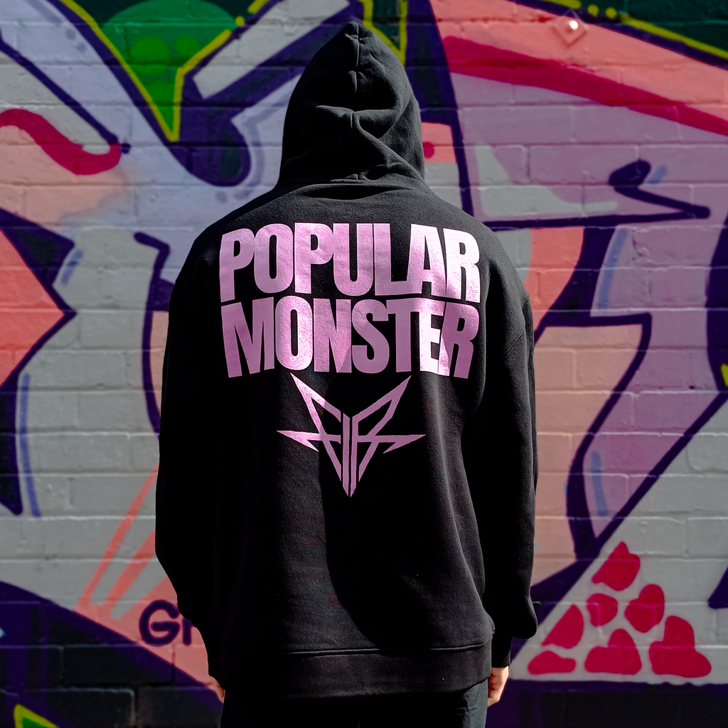 Popular Monster Text Hoodie (Black) T-Shirts, Sweatshirt | CoreVibeTees.com (Image 4)