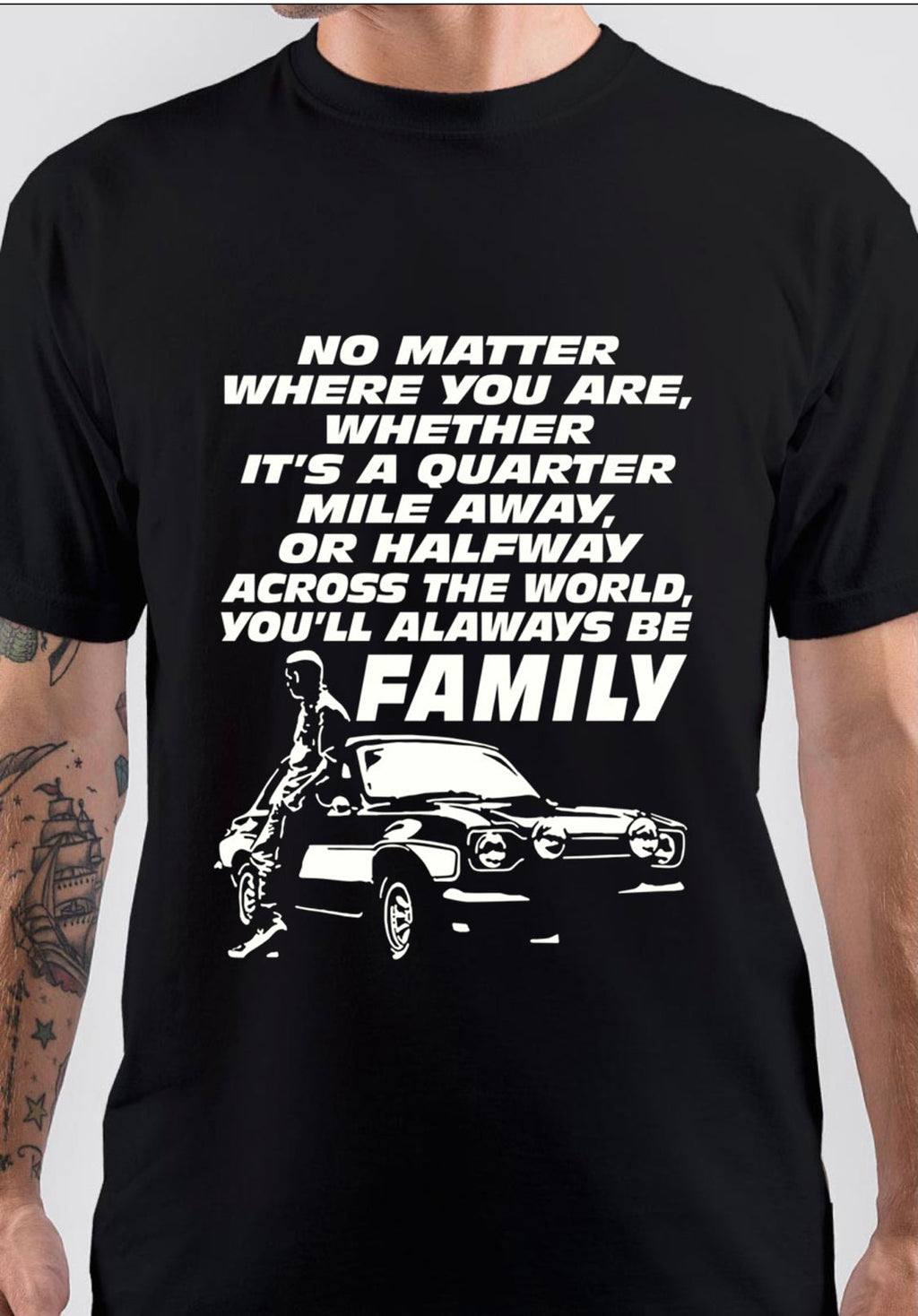 Fast & Furious Quote Black T-Shirt Hoodie, Sweatshirt | CoreVibeTees.com