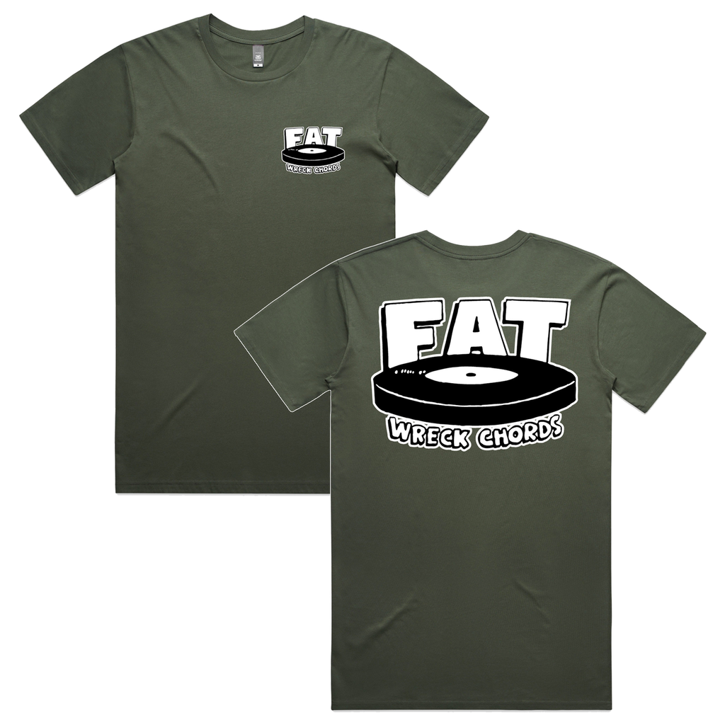 Fat Wreck Logo T-shirt (Army Green) Hoodie, Sweatshirt | CoreVibeTees.com (Image 1)