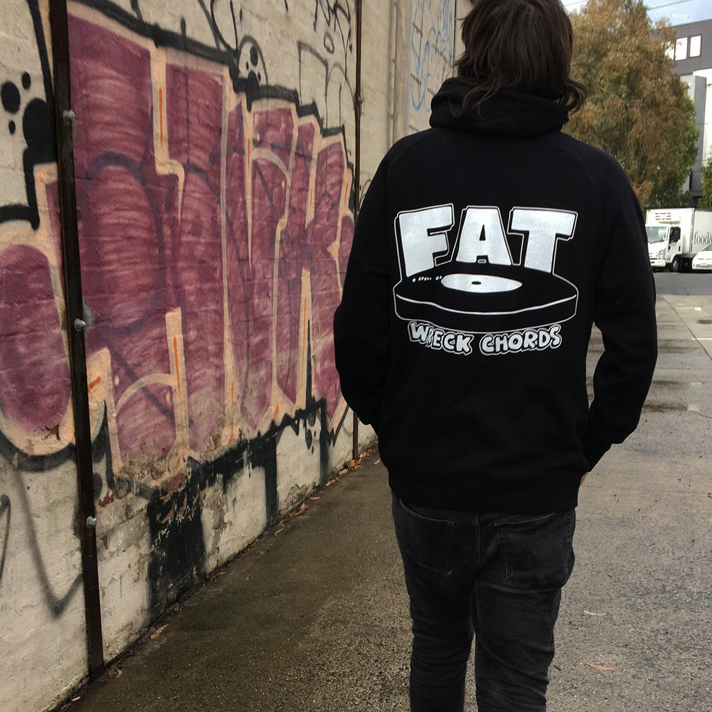 Fat Wreck Chords Logo Pullover Hoodie (Black) T-Shirts, Sweatshirt | CoreVibeTees.com (Image 2)