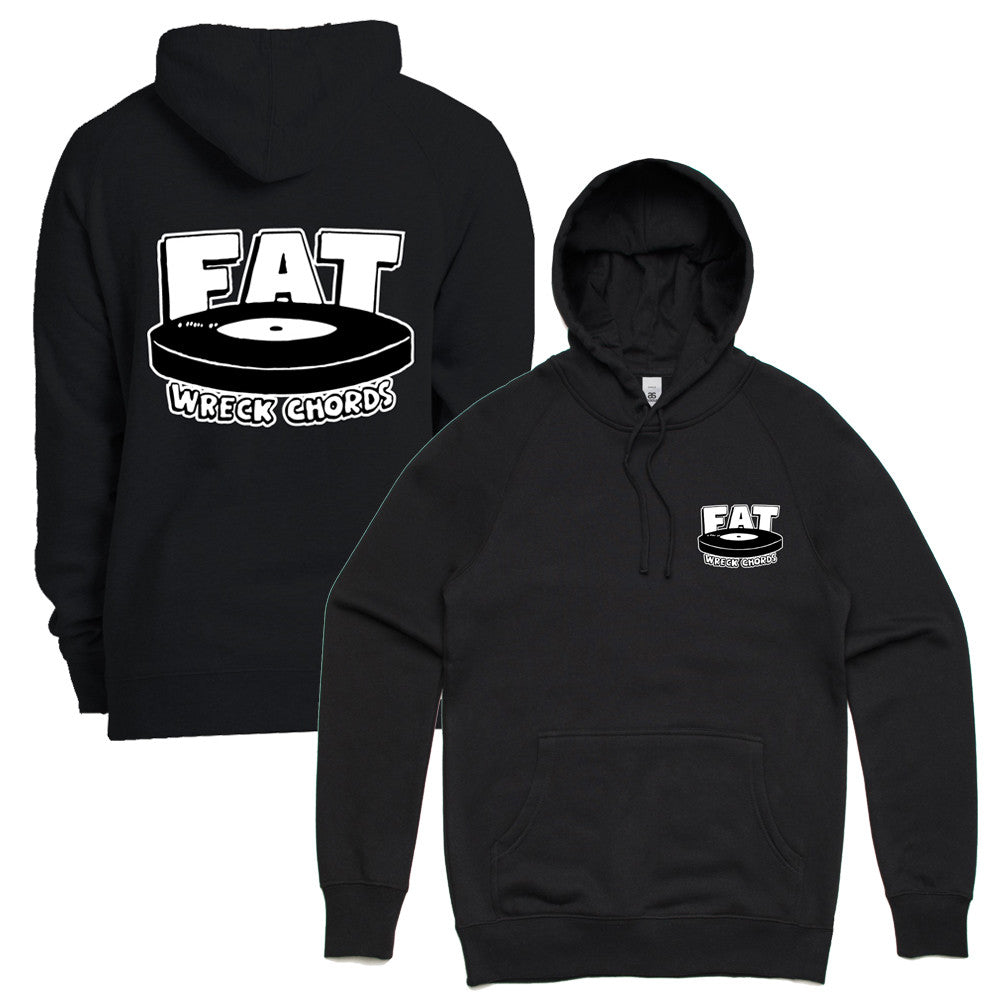 Fat Wreck Chords Logo Pullover Hoodie (Black) T-Shirts, Sweatshirt | CoreVibeTees.com (Image 1)