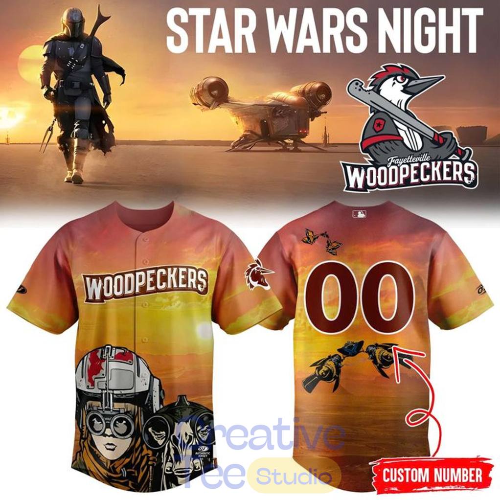 Fayetteville Woodpeckers x Star Wars Night 2026 Custom Baseball Jersey