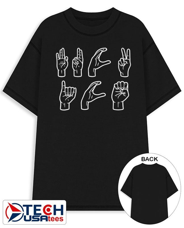Fck ICE hand sign language shirt