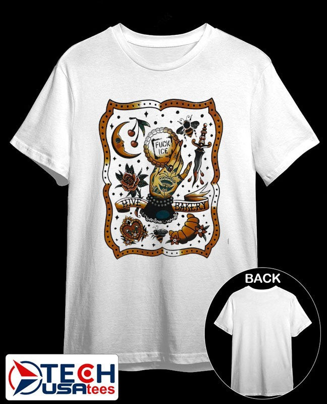 Fck ICE traditional tattoo flash shirt