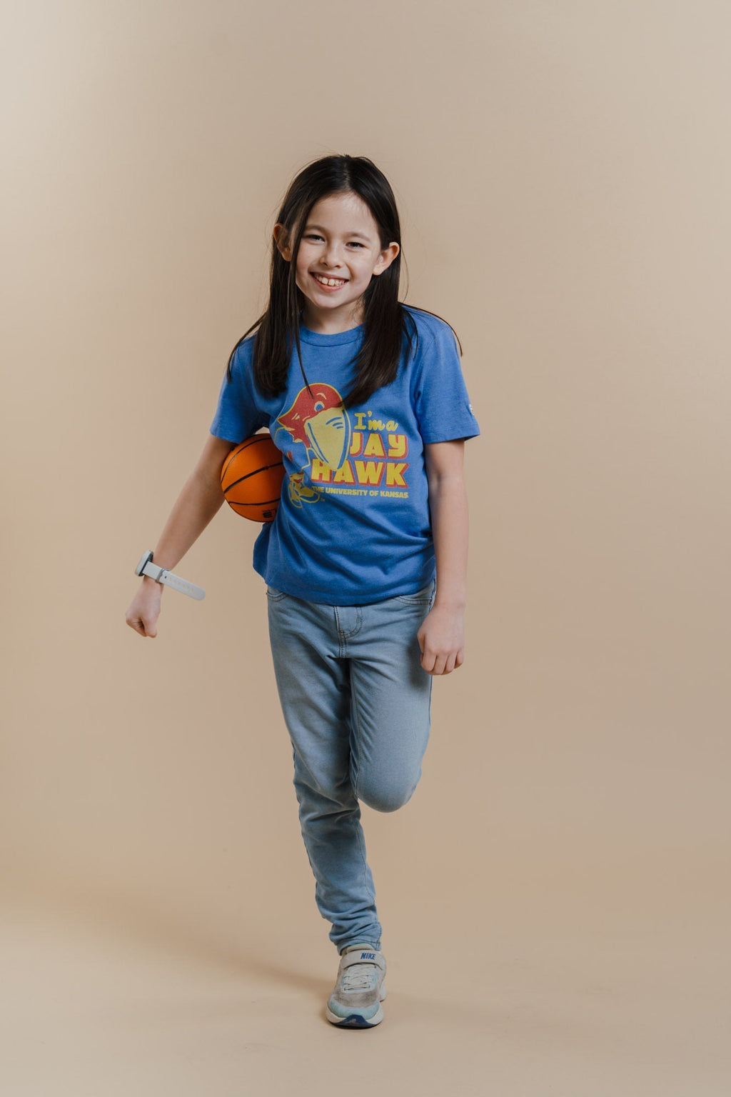 Kansas Retro "I'm a Jayhawk" Youth Tee Hoodie, Sweatshirt | CoreVibeTees.com (Image 2)