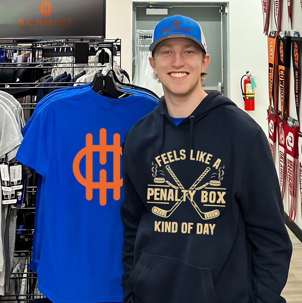 Feels like a penalty box kind of day hockey graphic shirt