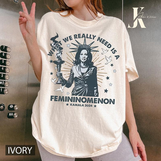Femininomenon Kamala 2024 Shirt, Kamala Harris For President Sweatshirt, I'm Speaking, Kamala Chappell Singer Roan, Vote Blue, Woman Power, Democrat T-shirt, Election 2024 Cotton Shirt