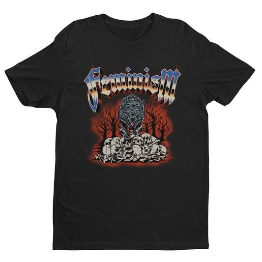 Feminism, Funny Women's Graphic Tee, Feminist Black Metal Shirt, Trendy Wolf Shirt, Feminism Shirt, Feminist Gift, Social Justice, Activist