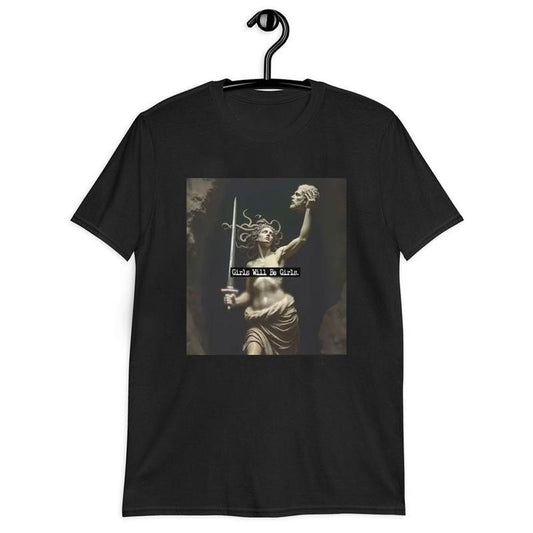 Feminist Meeduusaa Girls Will Be Girls TShirt, Women Empowerment Tee, 90s Graphic Movie Fans Cotton Unisex T-Shirt