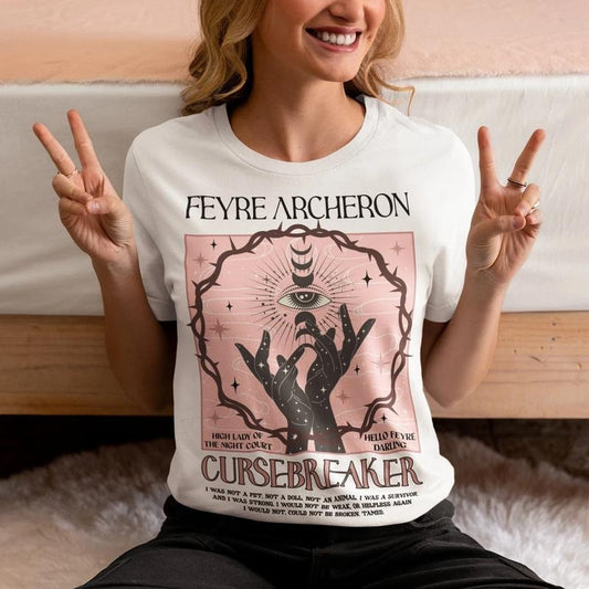 Feyre Cursebreaker T-Shirt, ACOTAR Merch Sweatshirt, Booktok, Bookish Gift, Unisex Tee, SJM, Velaris Womenswear Tee