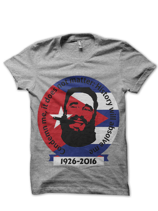 Fidel Castro Grey T-Shirt Hoodie, Sweatshirt | CoreVibeTees.com