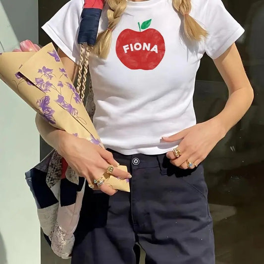 Fiona Apple Baby Tee, Trendy 90s Baby Tee, Trendy Y2K Baby Tee Casual Cotton