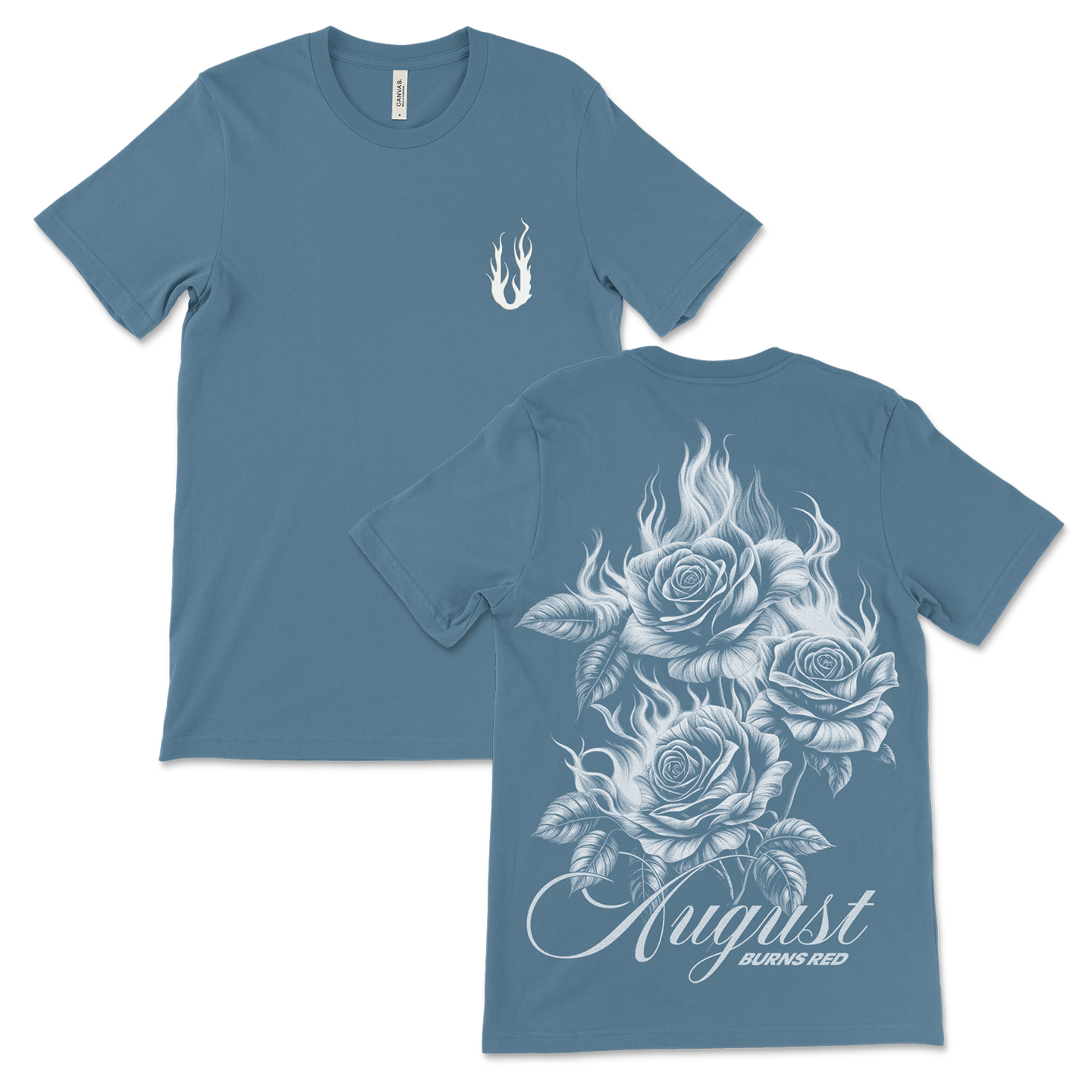 Burning Flowers Blue T-Shirt Hoodie, Sweatshirt | CoreVibeTees.com