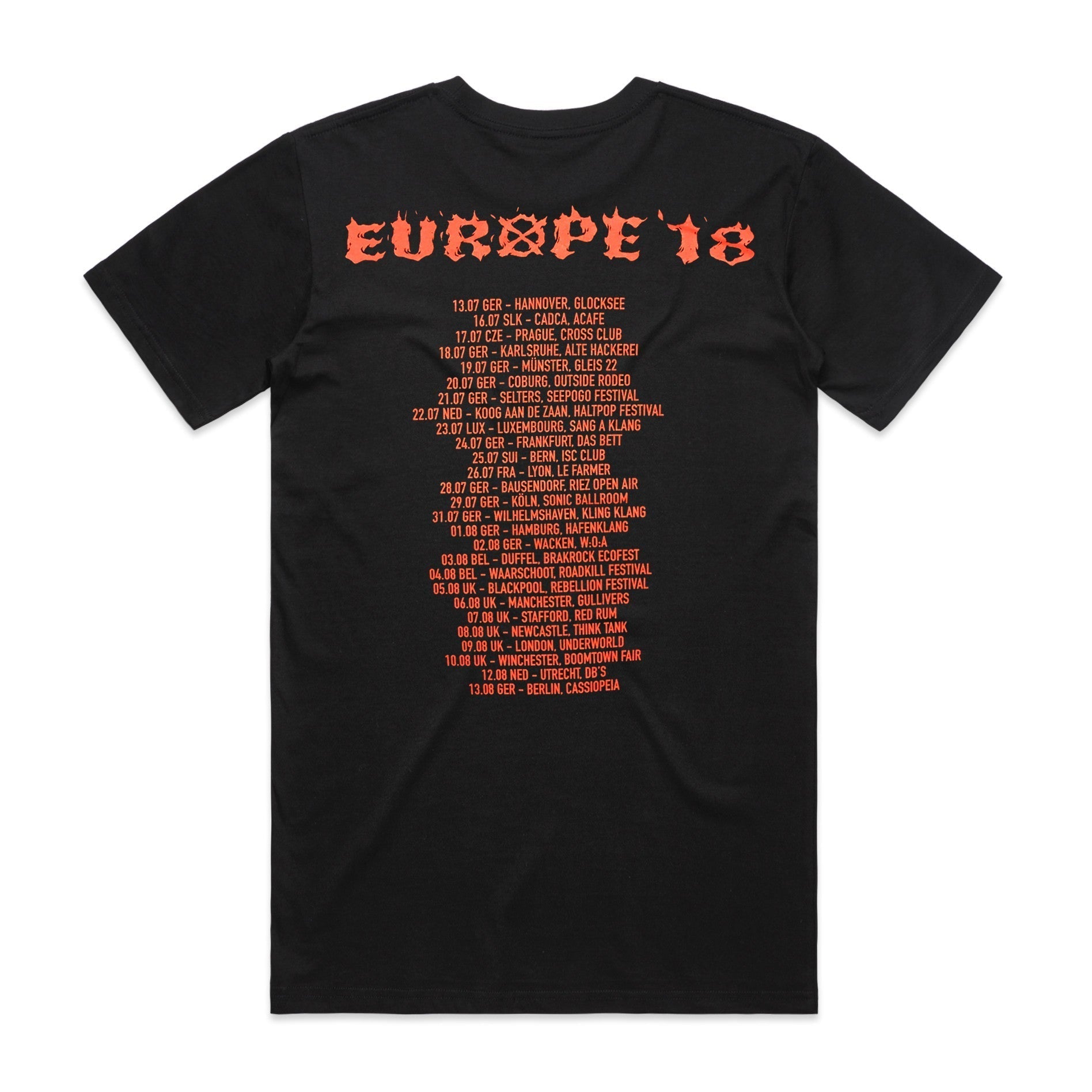 Fire Sky Europe Tour T-shirt (Black) Hoodie, Sweatshirt | CoreVibeTees.com (Image 2)
