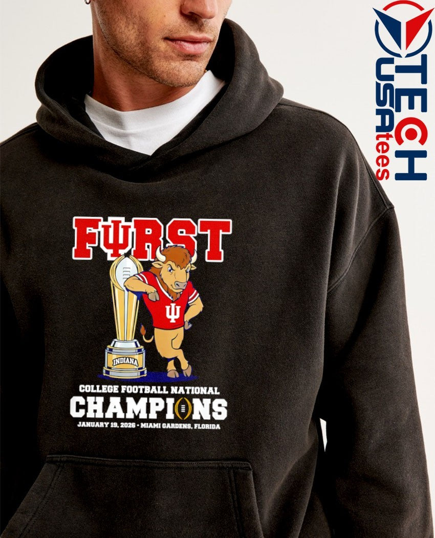 First CFP National Champions 2026 The Year Of The Hoosier Bison mascot shirt