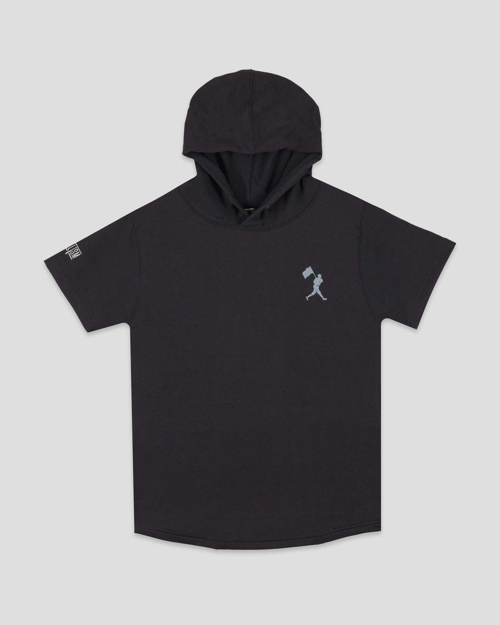 Flag Man Short Sleeve Hoodie (Black) - Youth T-Shirts, Sweatshirt | CoreVibeTees.com (Image 1)