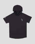 Flag Man Short Sleeve Hoodie (Black) - Youth T-Shirts, Sweatshirt | CoreVibeTees.com (Image 1)