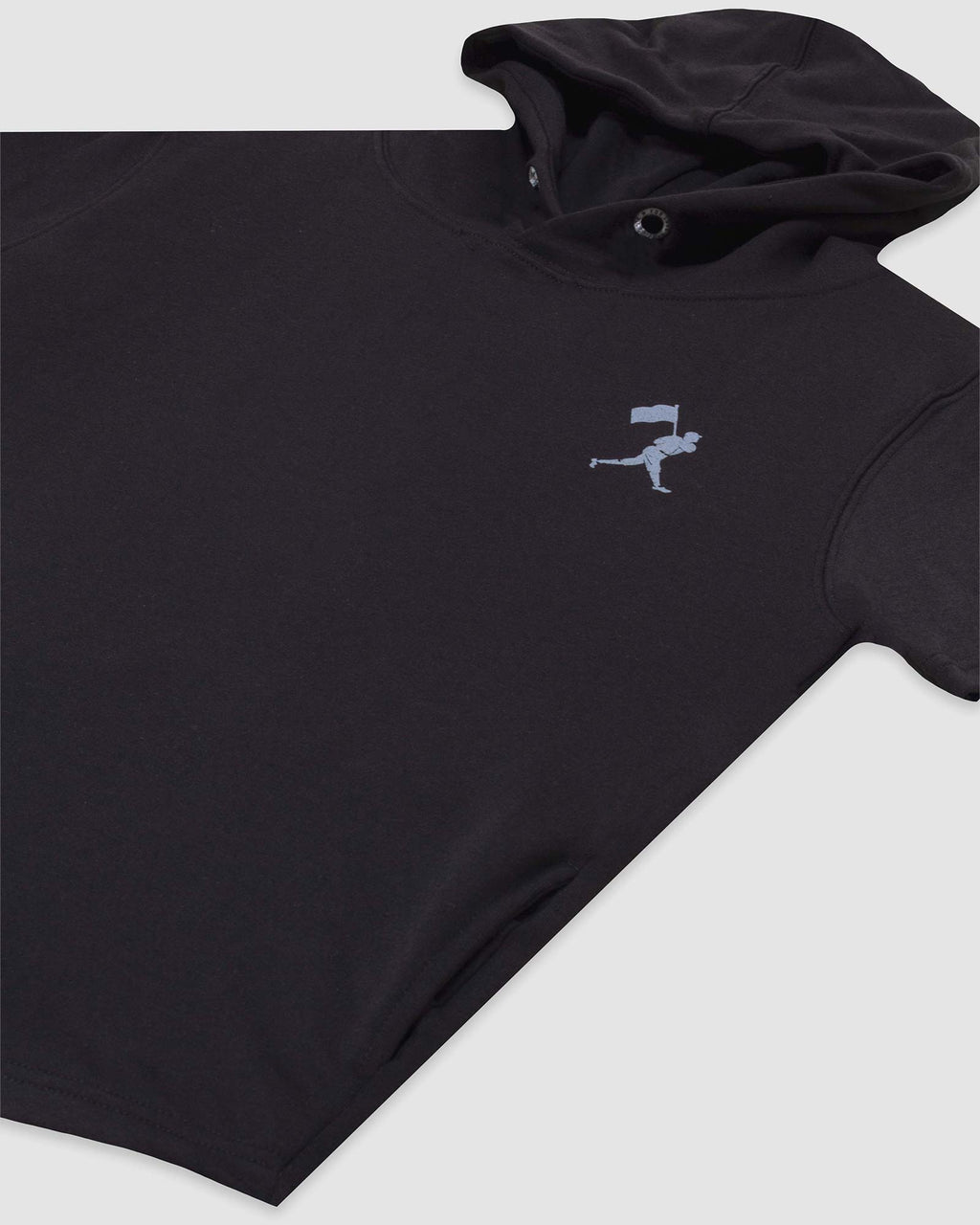 Flag Man Short Sleeve Hoodie (Black) - Youth T-Shirts, Sweatshirt | CoreVibeTees.com (Image 2)