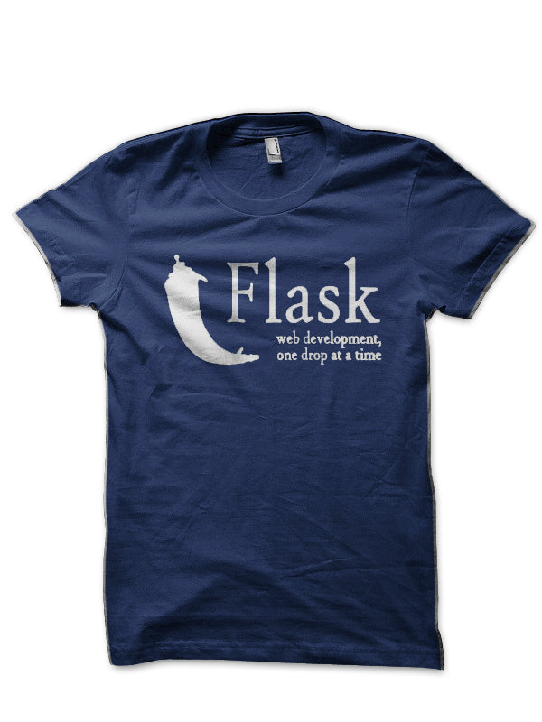 Flask Python Navy Blue T-Shirt Hoodie, Sweatshirt | CoreVibeTees.com