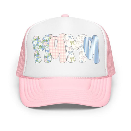 Floral Mama Trucker Hat, Mother's Day Gift for Mom