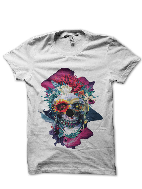Floral Skull Classic T-Shirt Hoodie, Sweatshirt | CoreVibeTees.com