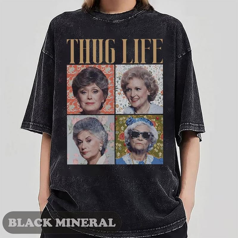 Floral The Golden Girls Thug Life T-shirt, Vintage Tee, Gift Tee Best Price Hoodie, Sweatshirt | CoreVibeTees.com